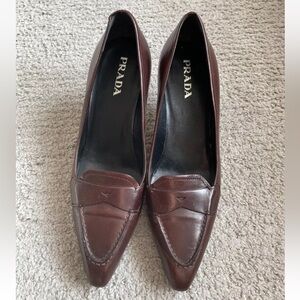 Prada Leather Kitten Heels